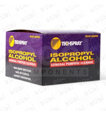 CAJA 50 UNIDADES TOALLITAS DESENGRASANTES PARA CINTAS DE TRACCIÓN VP-420422 TECHSPRAY IPA 100