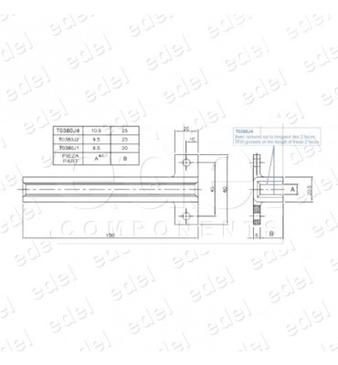 GUIADOR OTIS GUIA 10MM EN T (ORIGINAL)
