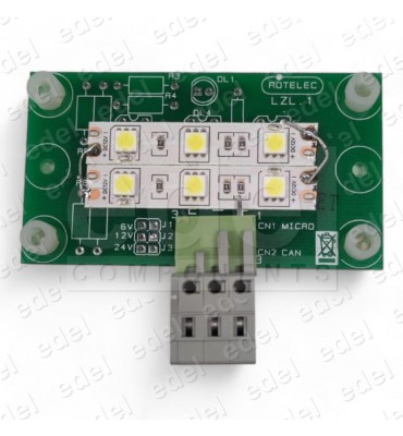 PLACA LUZ EMERGENCIA ROTELEC LZL LED SMC 12V