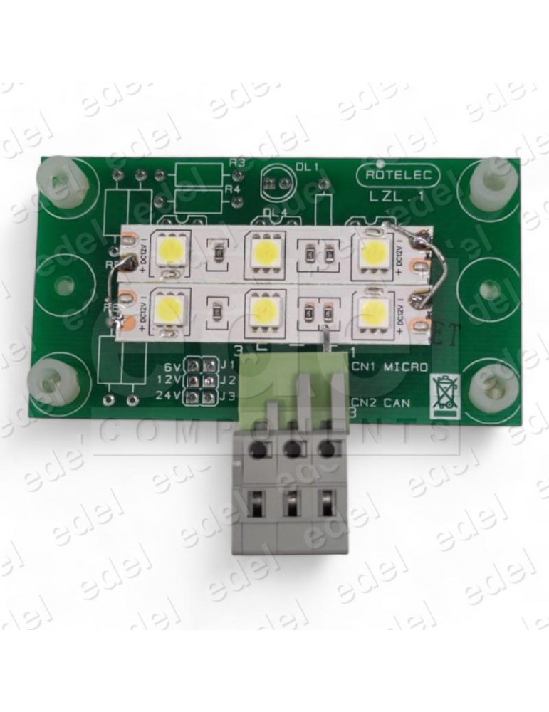 PLACA LUZ EMERGENCIA ROTELEC LZL LED SMC 12V