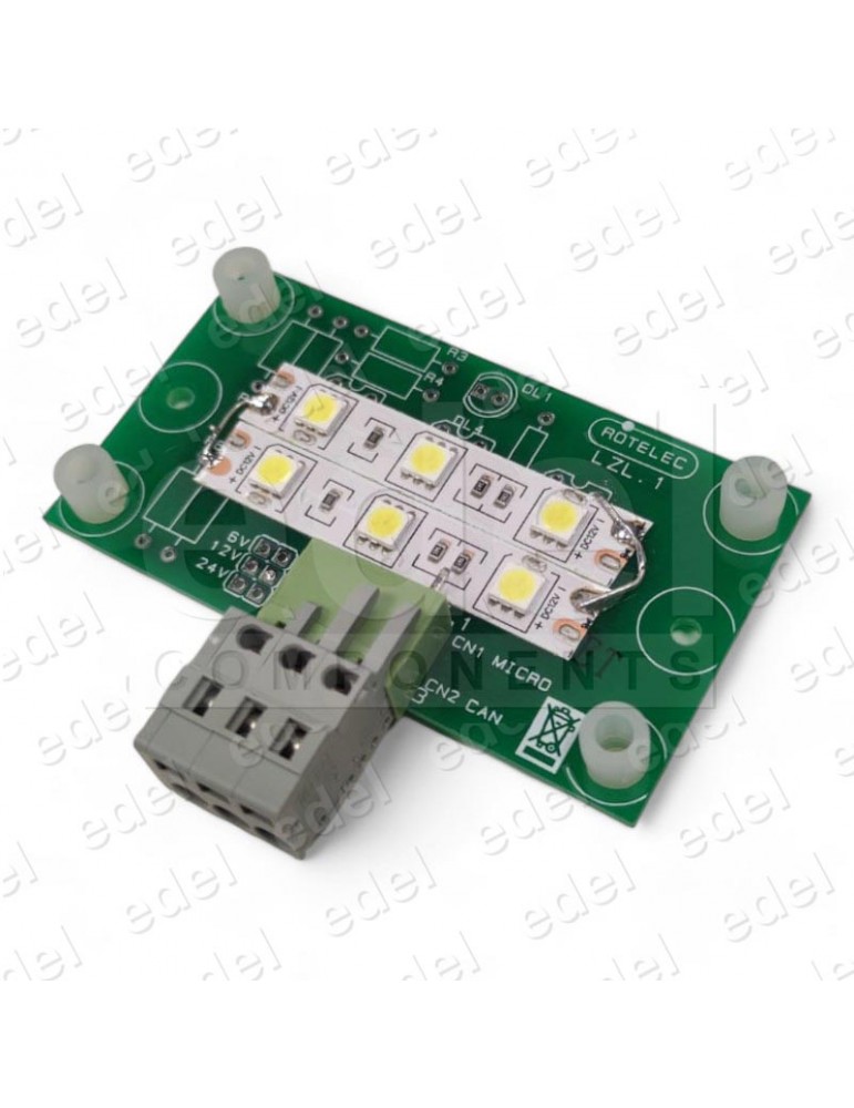 PLACA LUZ EMERGENCIA ROTELEC LZL LED SMC 12V