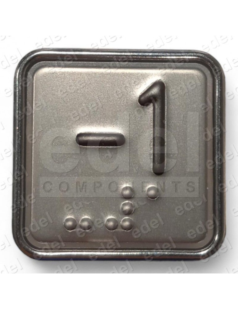 BOUTON SCHAEFER MT 42  AVEC BRAILLE ROUGE INOX -1
