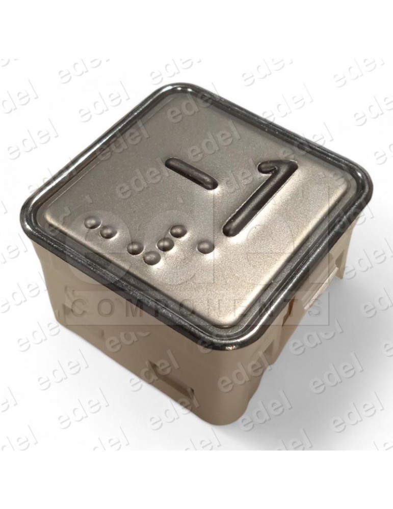 PULSADOR SCHAEFER MT42 CON BRAILLE ROJO INOX -1