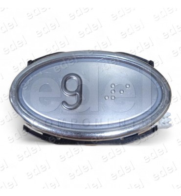 PULSADOR SCHAEFER EPSILON CON BRAILLE AZUL INOX 9