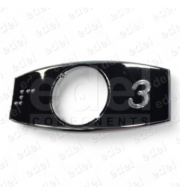 CARATULA OTIS 2000 CROM. C/BRAILLE (3) DERECHA