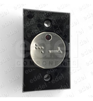 2172PVBPR124 PULSADOR COMPAC V REDONDO BRAILLE CON PILOTO 1C 24V ROJO 1
