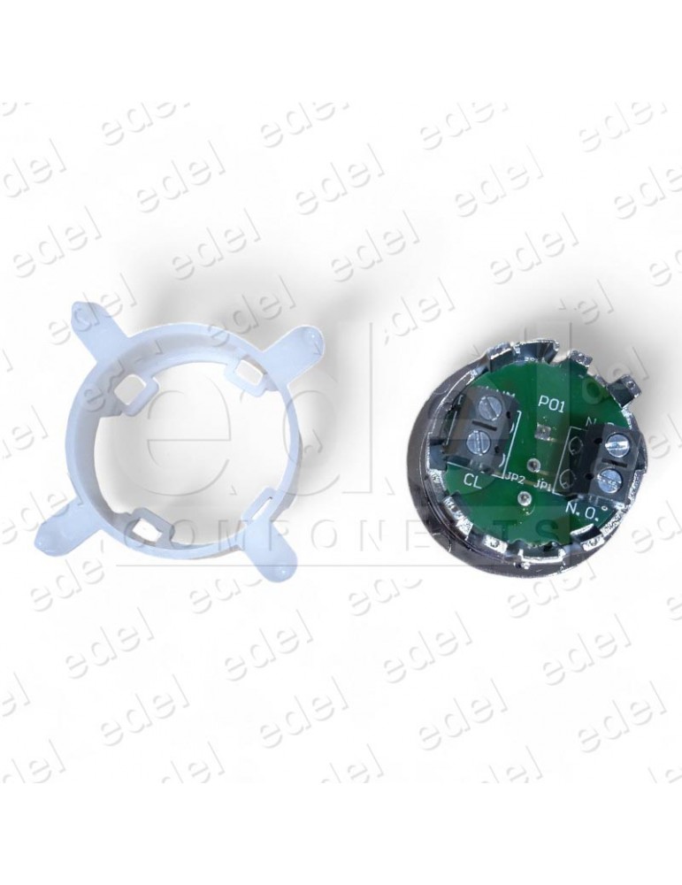 PUSH BUTTON EDEL REGLETA CROMO RED LIGHT PB
