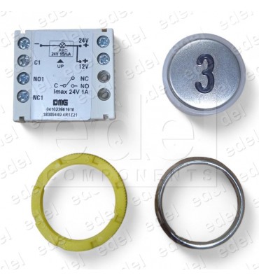 BLSVF34MR.MK 3 PULSADOR DMG BLS ROJO INOX 3