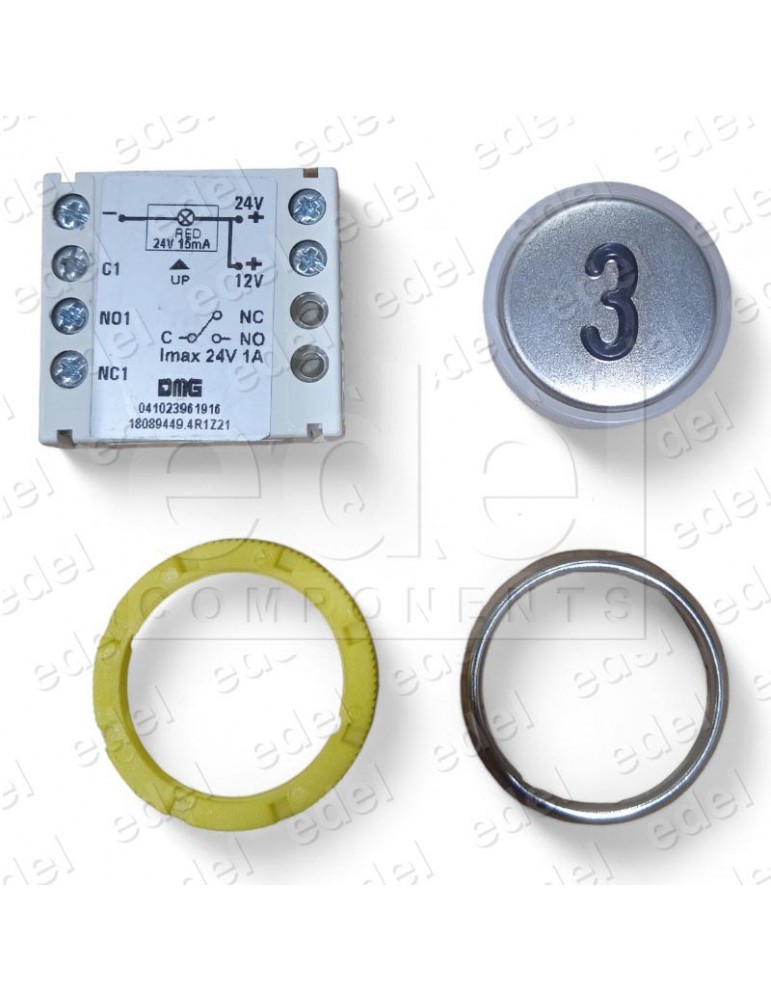 BLSVF34MR.MK 3 PUSH BUTTON DMG BLS RED INOX 3