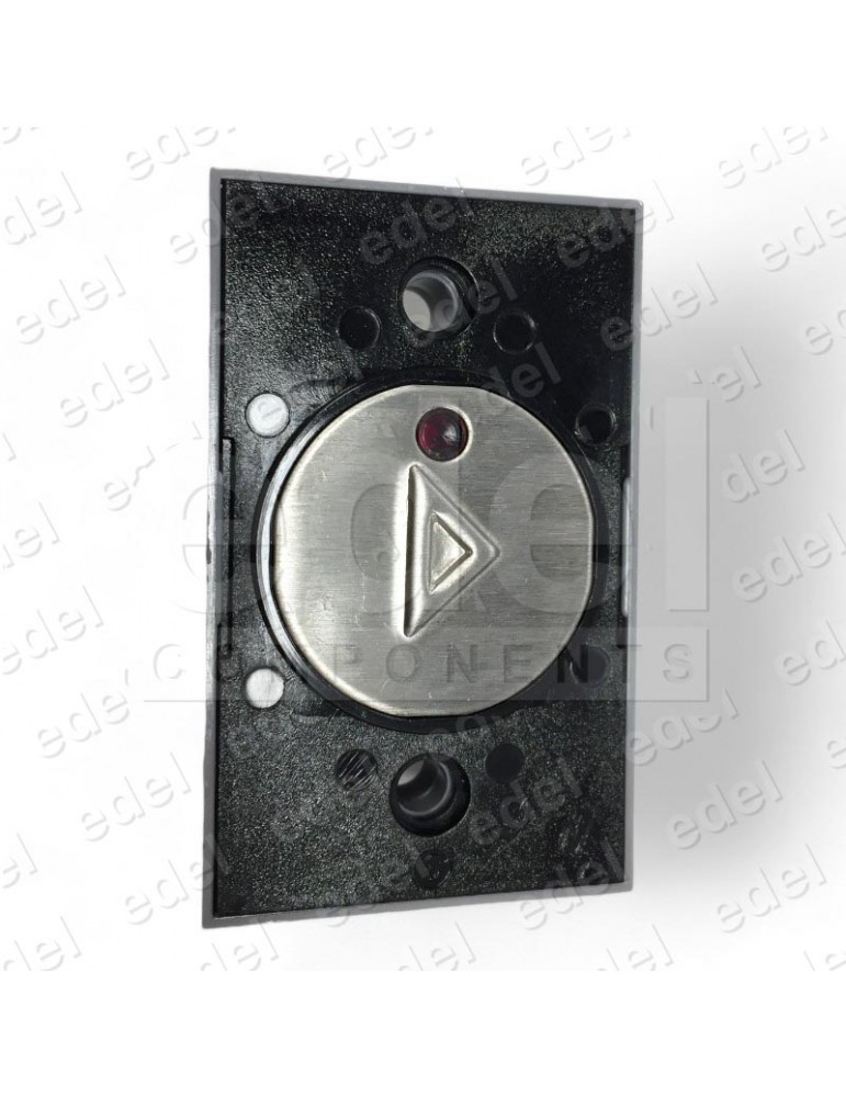 2172PVBPR124_FL/SUB BOUTON COMPAC V BRAILLE AVEC PILOTE ROND 1C 24V ROUGE FLÈCHE MONT.