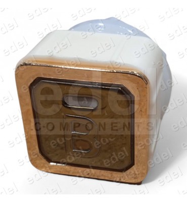 PULSADOR JMT TAD DORADO 24V ROJO (B)