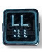 PULSADOR ELMI RP42 NEGRO BRAILLE LED ROJO 24V (LL)