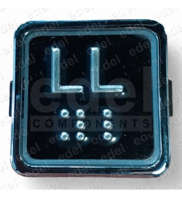 PULSADOR ELMI RP42 NEGRO BRAILLE LED ROJO 24V (LL)