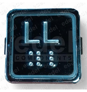 PULSADOR ELMI RP42 NEGRO BRAILLE LED ROJO 24V (LL)
