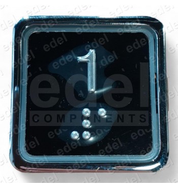 PULSADOR ELMI RP42 NEGRO BRAILLE LED ROJO 24V (1)