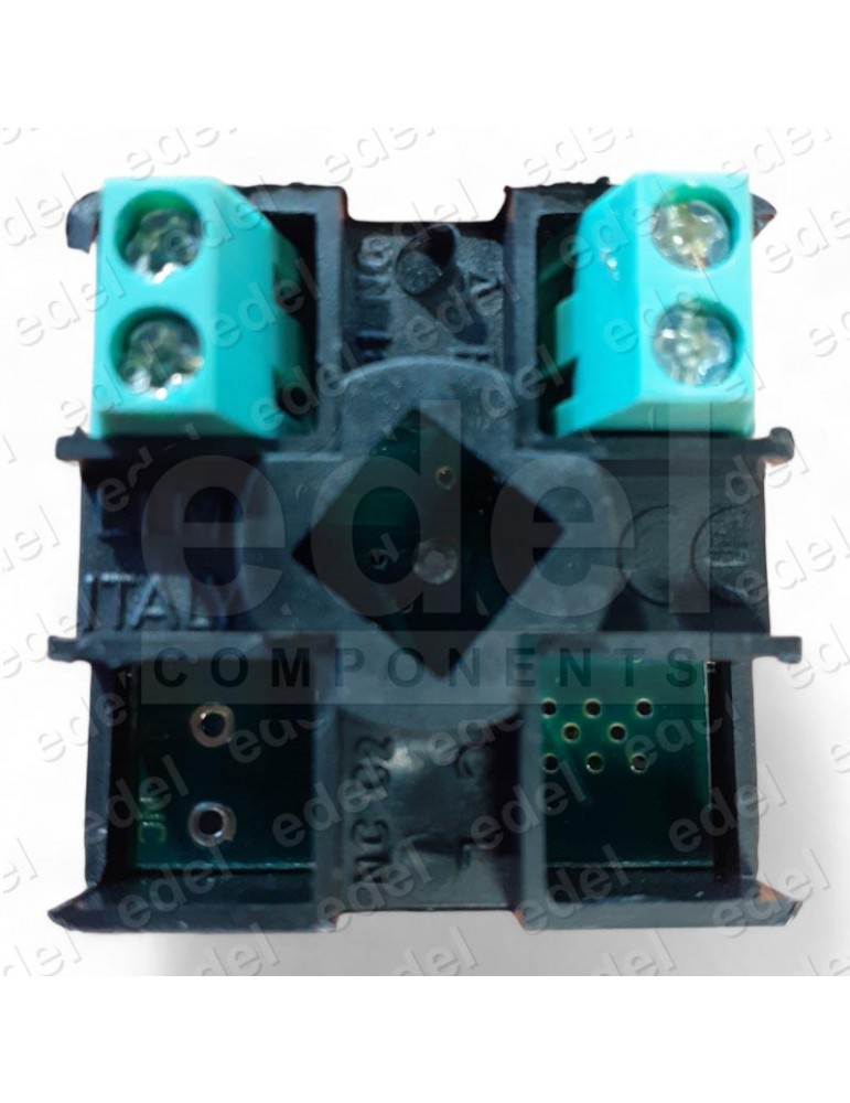 PULSADOR ELMI RP42 NEGRO BRAILLE LED ROJO 24V (1)