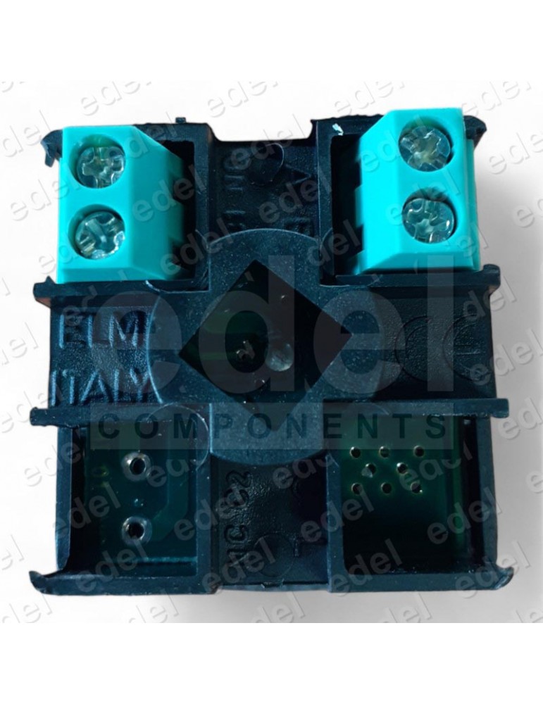 PULSADOR ELMI RP42 ZAMA GRAFITO BRAILLE LED ROJO 24V (0)