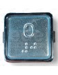 PULSADOR ELMI RP42 PLATA BRAILLE LED ROJO 24V (0)