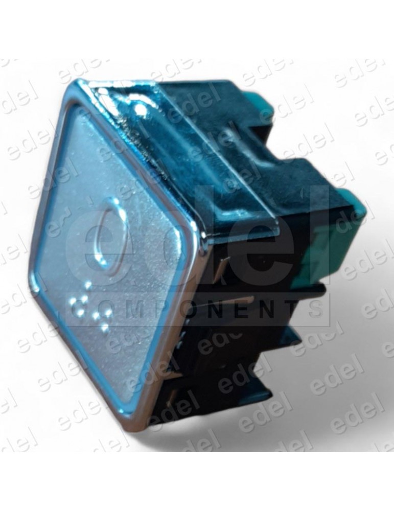 PULSADOR ELMI RP42 PLATA BRAILLE LED ROJO 24V (0)