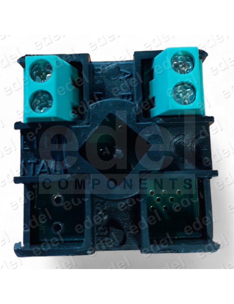 PULSADOR ELMI RP42 PLATA BRAILLE LED ROJO 24V (0)
