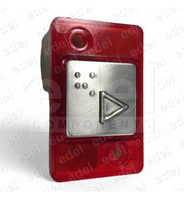 PULSADOR JMT AV1B 1NO LUMINOSO 24V LED ROJO FS