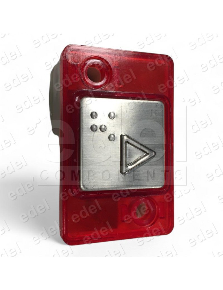 PULSADOR JMT AV1B 1NO LUMINOSO 24V LED ROJO FLECHA SUBIDA