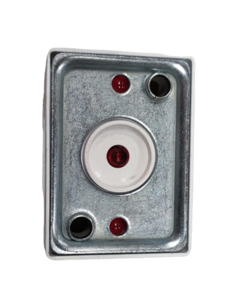 CUERPO PULSADOR SQ 3 LUM. ROJO 24V 1C