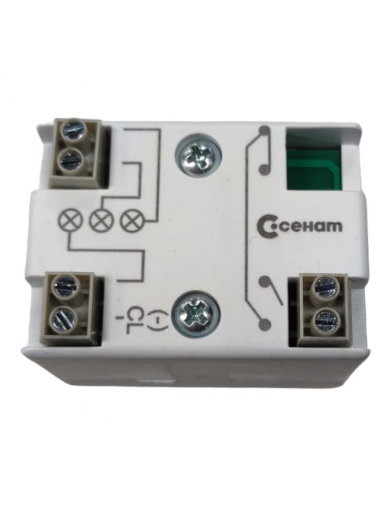 CUERPO PULSADOR SQ 3 LUM. ROJO 24V 1C