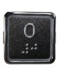 PULSADOR ELMI RP42 GRAFITO BRAILLE LED ROJO 24V (0)