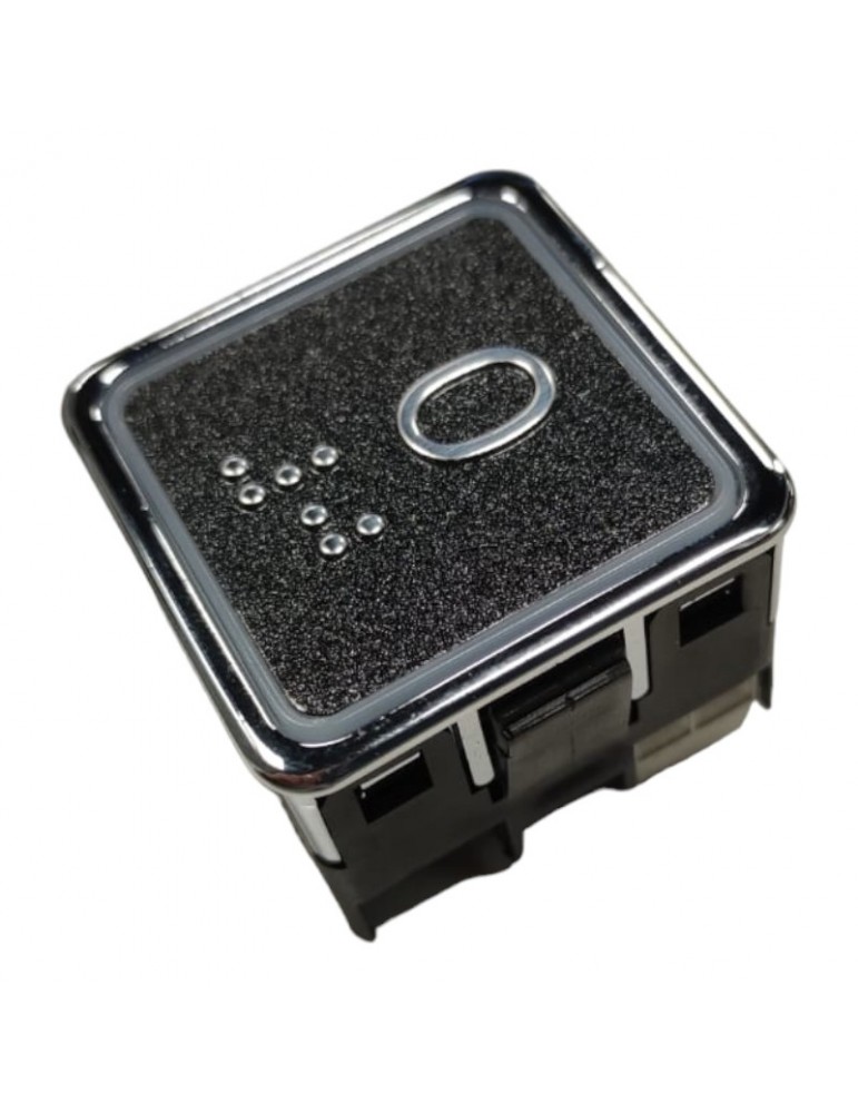 PULSADOR ELMI RP42 GRAFITO BRAILLE LED ROJO 24V (0)