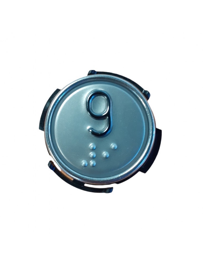BOUTON SCHAEFER RT 42  AVEC BRAILLE ROUGE INOX 9