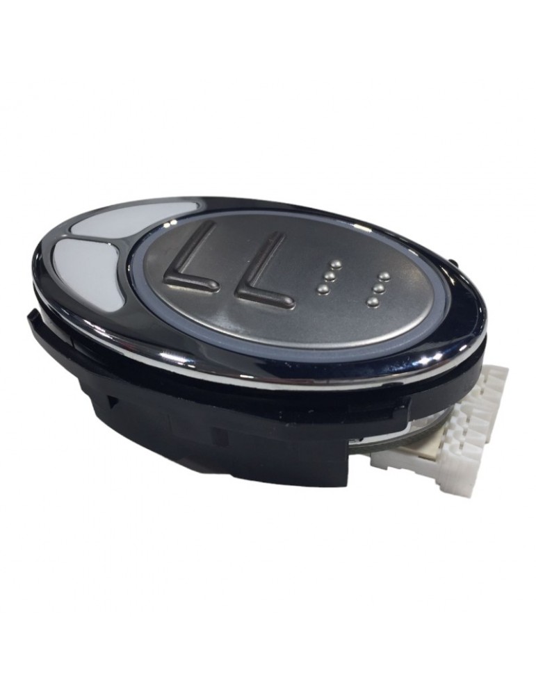 PUSH BUTTON SCHAEFER EPSILON  W/BRAILLE BLUE INOX LL +  ARROWS