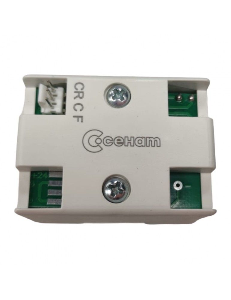 10008000 PULSADOR THYSSEN CEHAM SQ THY100 1 LED LATERAL 24V AZUL SERIE B ENCHUFABLE