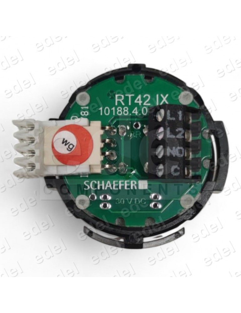 PULS. SCHAEFER RT 42WG C/BR 2C 24V ROJO INOX 5