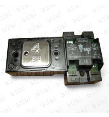 R2172PTBPCN04 PULSADOR MP CENIA ENCHUFABLE CON PILOTO ROJO BRAILLE 4