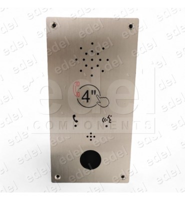 PLACA INOX TELEFONO 240X120 CON GRABADO (SIN PULS)
