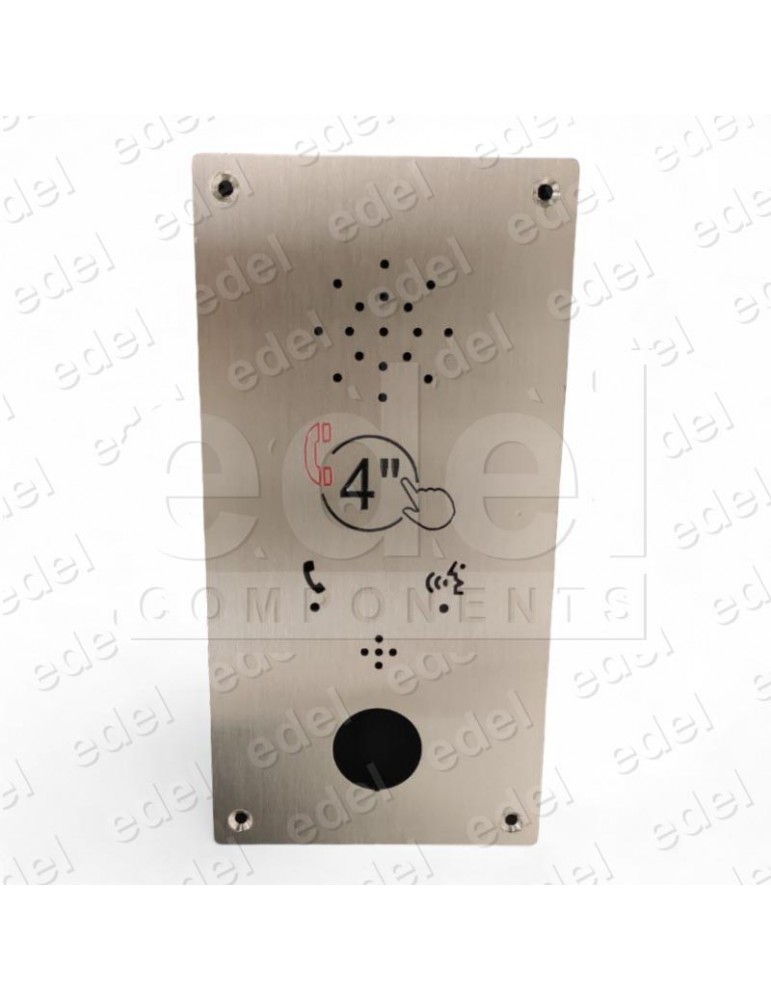 PLACA INOX TELEFONO 240X120 CON GRABADO (SIN PULS)