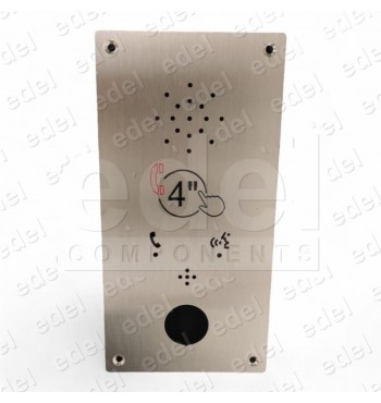 PLACA INOX TELEFONO 240X120 CON GRABADO (SIN PULS)