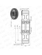 RUEDA MACLA 125X26MM PARA EJE 25MM