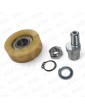 RUEDA HIDRAL MACLA CON COJINETE 50/15X18/11 6202ZZ + EJE CARRO + ANILLA EJE 15X1 + ARANDELA Y TUERCA M10