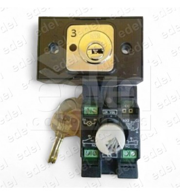 2172LT1PRS2E LLAVIN SEGURIDAD MP T CORONA ROJO CON PILOTO CENIA ATORNILLABLE GRABADOR 2 POSICIONES 1 SALIDA CON RETORNO