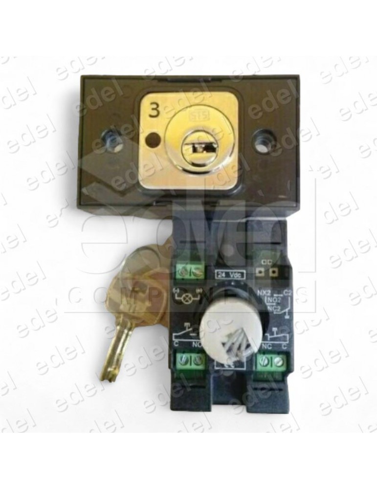 2172LT1PRS2E LLAVIN SEGURIDAD MP T CORONA ROJO CON PILOTO CENIA ATORNILLABLE GRABADOR 2 POSICIONES 1 SALIDA CON RETORNO