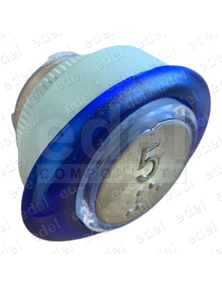 PULSADOR ELITE ZENER "5" ANILLOS FONDO PLATA