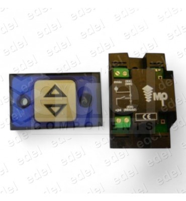 R2172PTBCAY47 PUSH BUTTON MAC PUARSA COMPAC BRAILLE COR 1C 24V BLUE DOUBLE ARROW