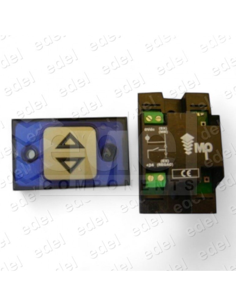 R2172PTBCAY47 PULSADOR MAC PUARSA COMPAC BRAILLE COR 1C 24V AZUL FLECHA DOBLE