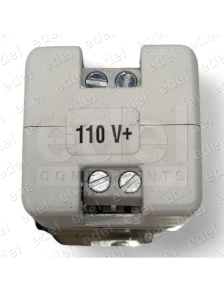 PULSADOR IRIMAR CROMO 1NO LUM. 110V  ROJO "FLECHA"