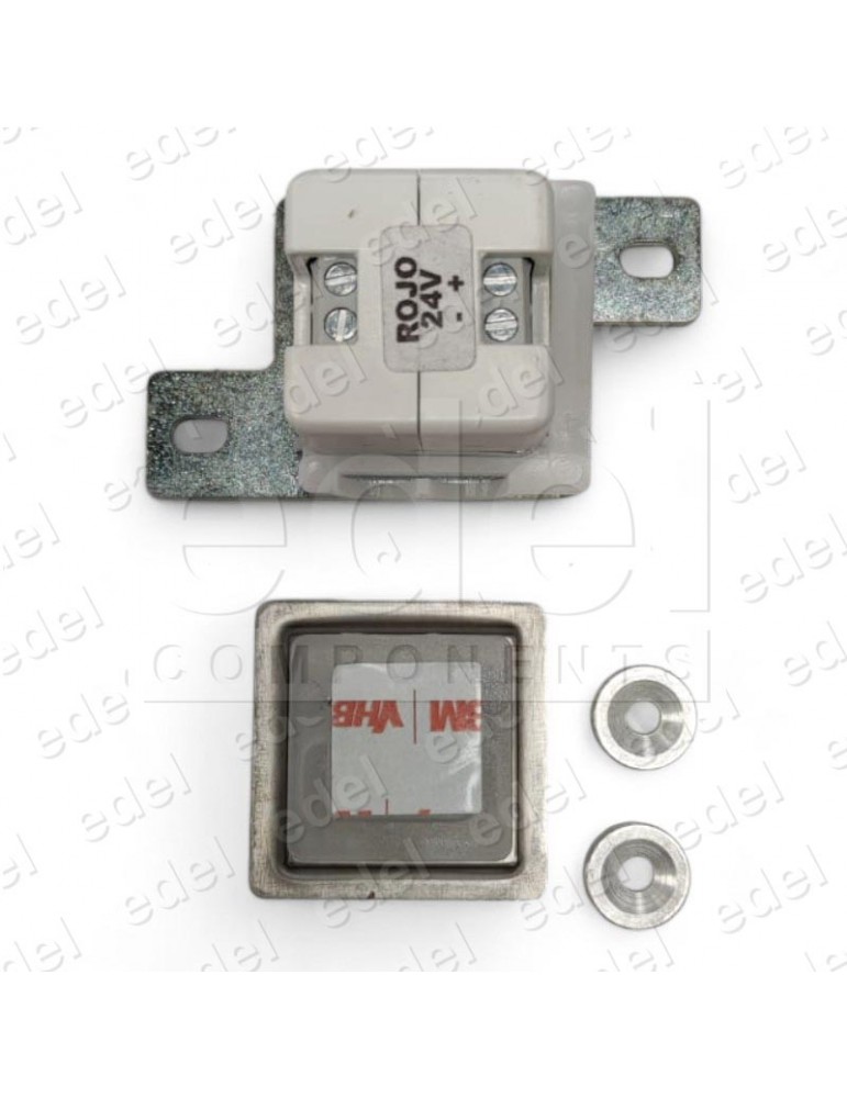 PULSADOR IRIMAR EBRO CROMO 1NO LUM. 24V ROJO "LL"