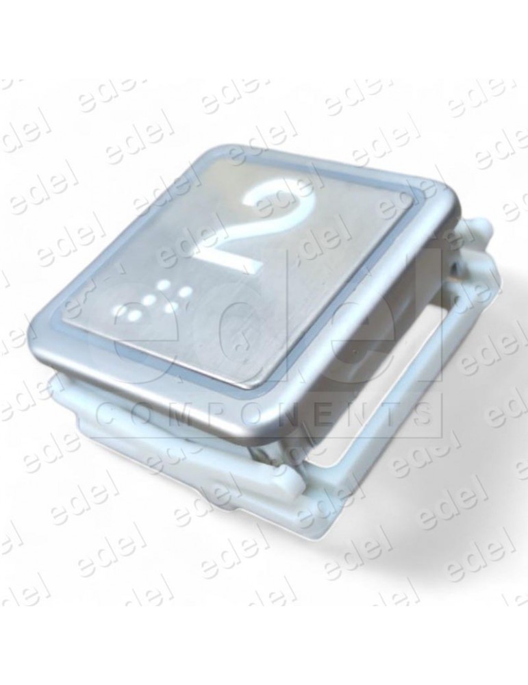 10080048 PULSADOR THYSSEN SM1+ (2) BLANCO BRAILLE