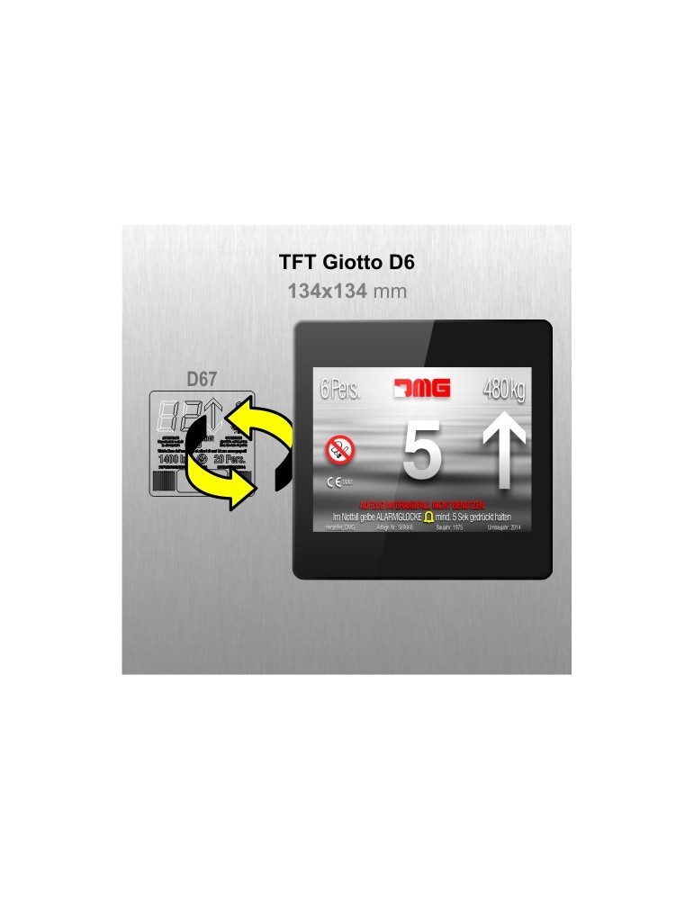 DISPLAY TFT 5.6" GIOTTO RETROFIT D6 FRONTAL SERIE