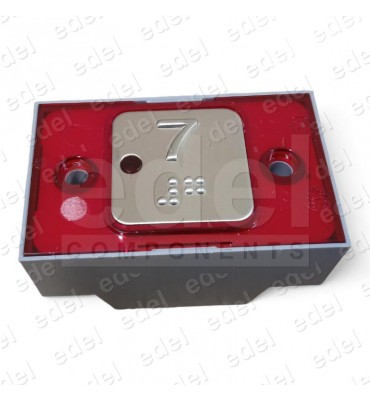 2172PTBPR124 PULSADOR MP COMPAC T BRAILLE CON PILOTO 24V ROJO 7